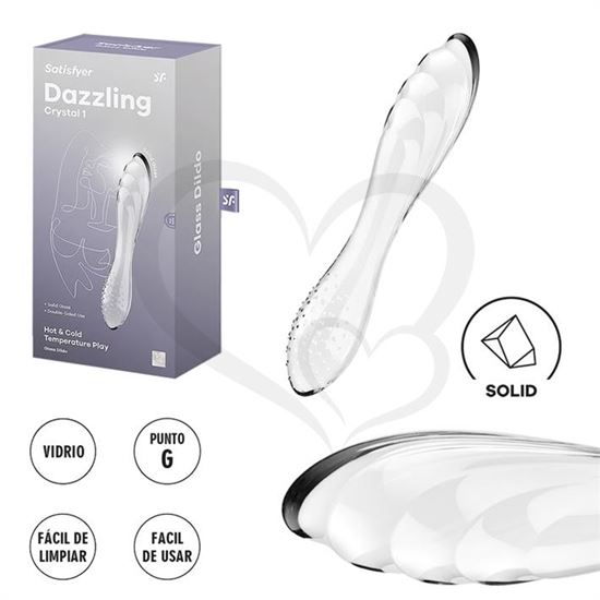 Dazzling Crystal 1 transparent Dildo de cristal solido